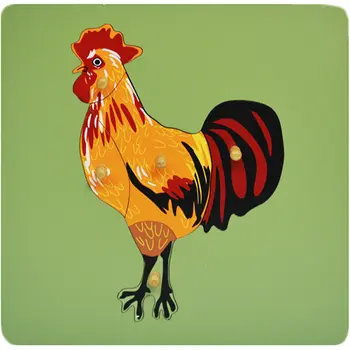 PUZZLE MADERA GALLO 5 PZ